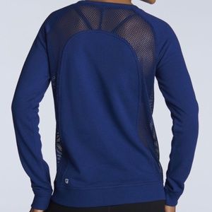 Fabletics- Blue Bonita Mesh Pullover